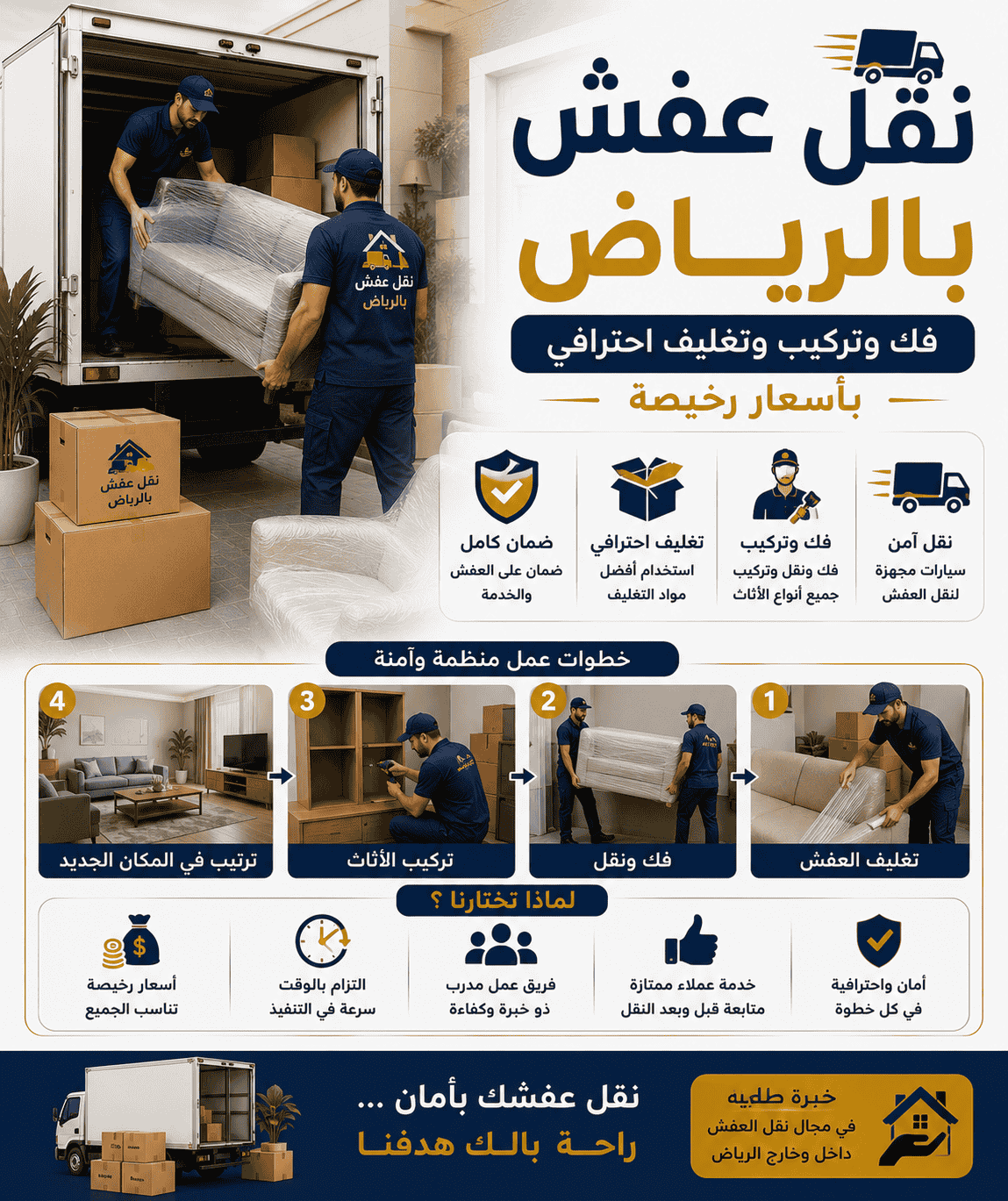 افضل شركة نقل اثاث بالرياض عمالة فنية متخصصة