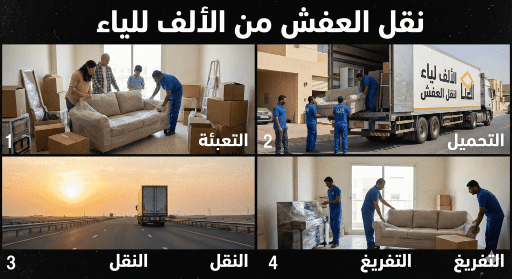 نقل العفش من الألف للياء